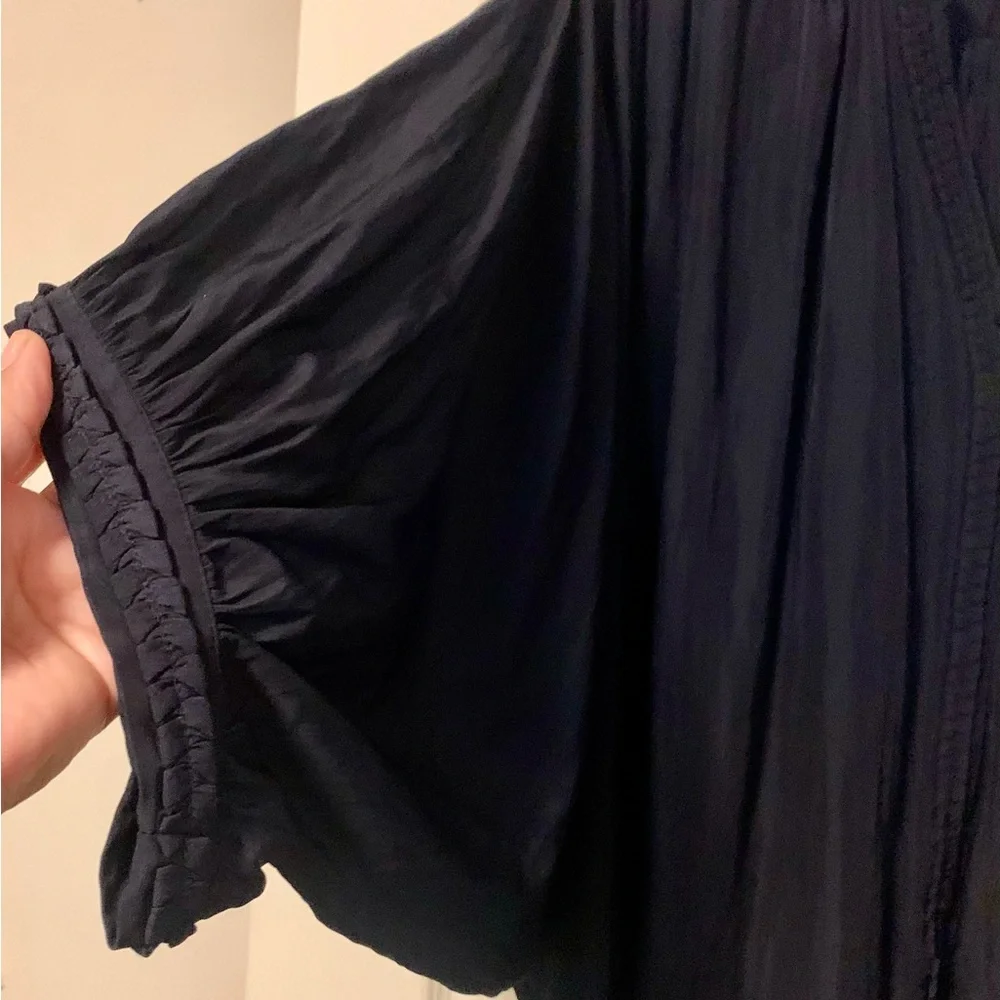 Chico's Blue Oversized 3/4 Sleeve Blouse - Picture 4 of 11